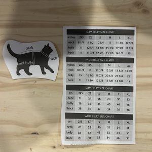 Charte de grandeur pour chandail (chat)