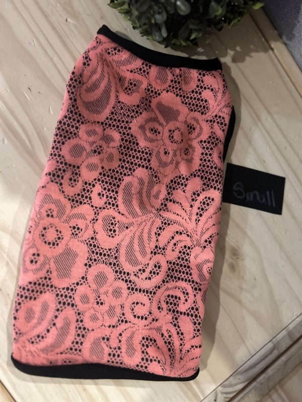Chandail pour chat (dentelle corail)