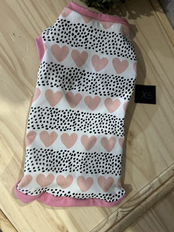 Chandail pour chat (coeur rose)